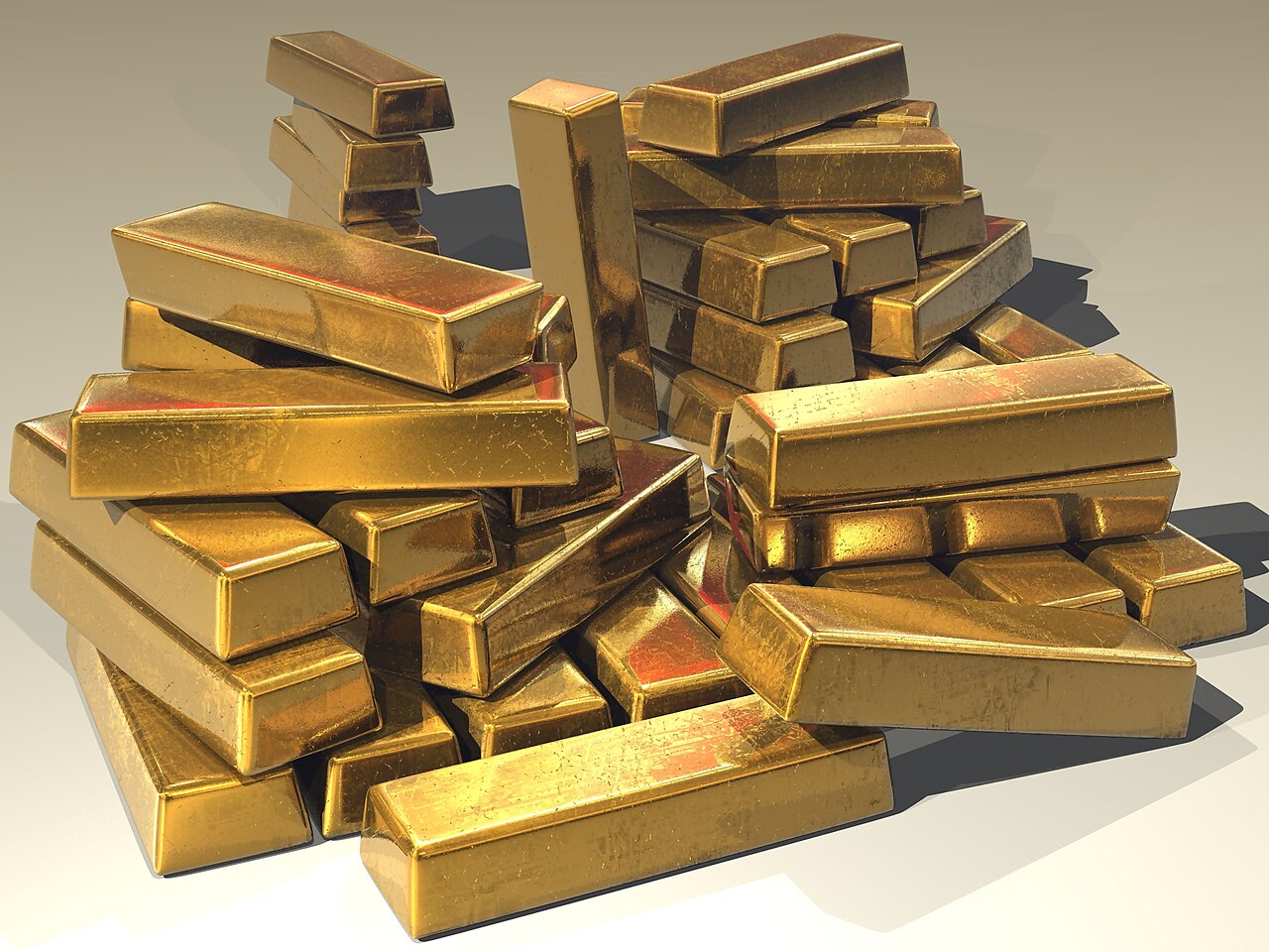Gold bullion illustration used for context; not an image of the reported trading session.