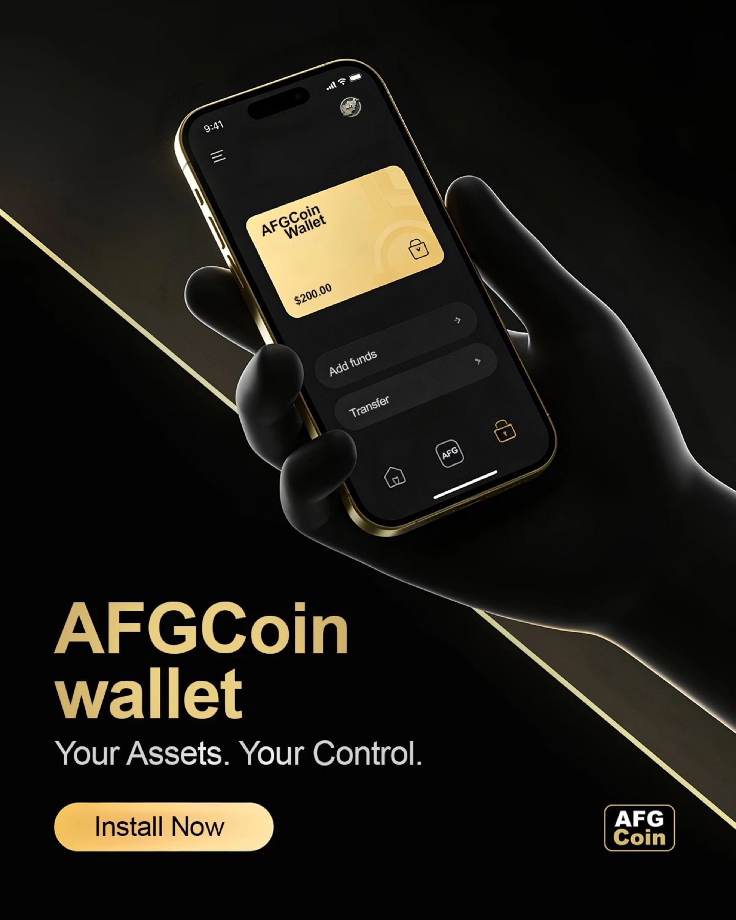 AFGCoin, brand & production by Upform.work